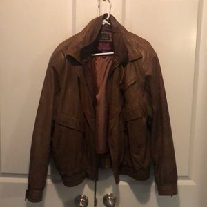 Vintage leather cafe racer jacket